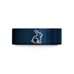 tungsten carbide men's ring – gold & blue tungsten chocolate bunny wedding band
