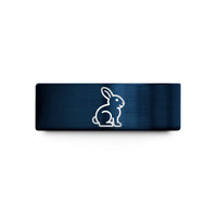 tungsten carbide men's ring – gold & blue tungsten chocolate bunny wedding band