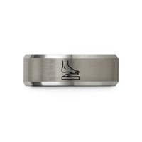 black him wedding band – black & grey tungsten sustain pedal wedding band
