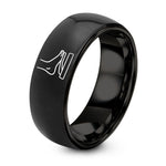 Tungsten Rings BLACK for Men – black tungsten sustain pedal ring