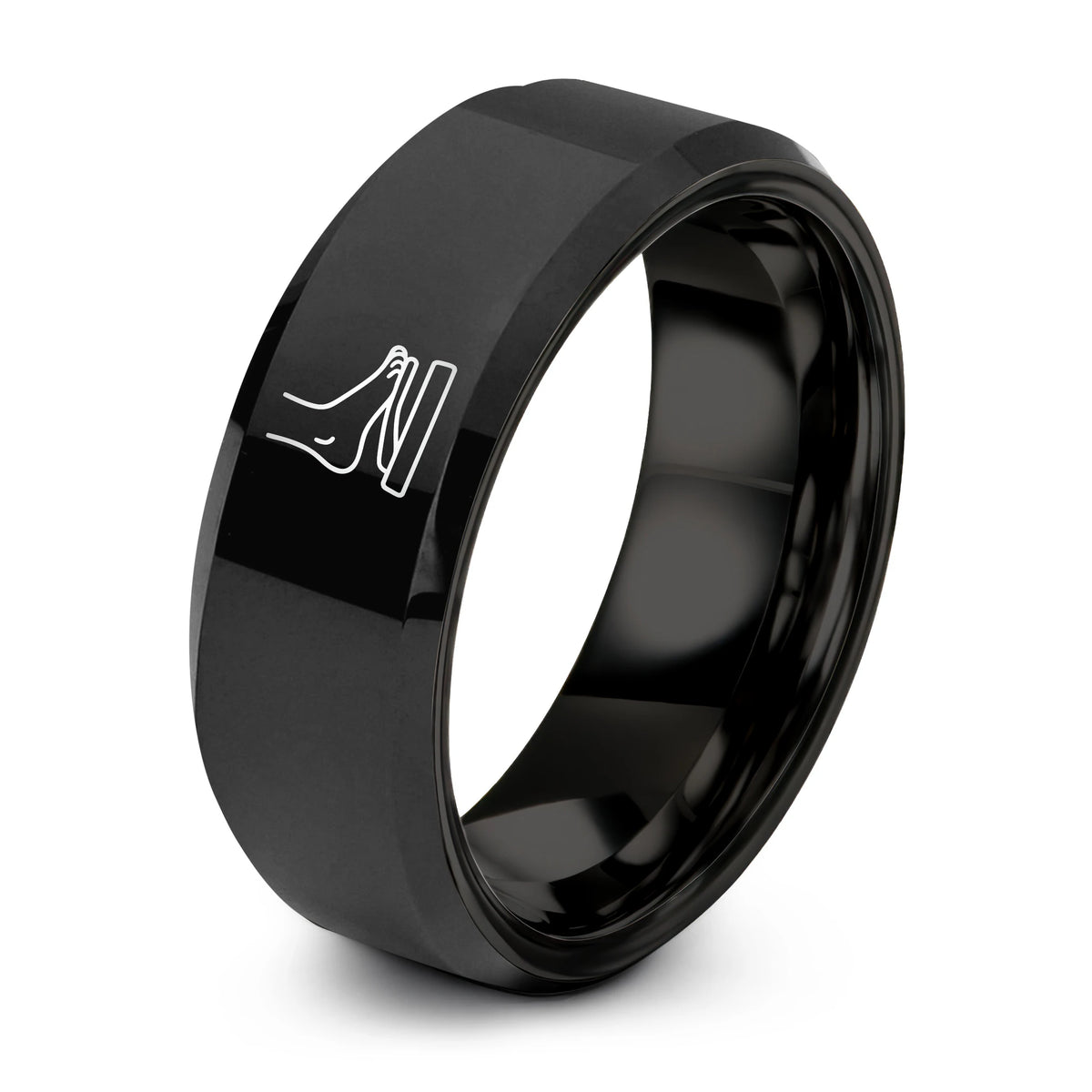 Tungsten Rings BLACK for Men – black tungsten sustain pedal ring