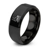 Sustain Pedal – Tungsten Wedding Band, 8 mm, Black Comfort-Fit Unisex