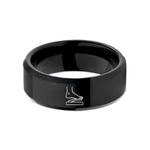 black him wedding band – black tungsten sustain pedal wedding band