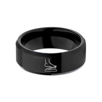 black him wedding band – black tungsten sustain pedal wedding band