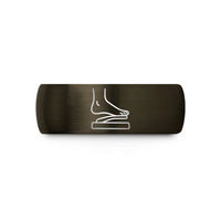 tungsten mens black ring – gunmetal & black tungsten sustain pedal wedding band