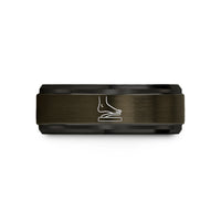 tungsten mens black ring – gunmetal & black tungsten sustain pedal wedding band