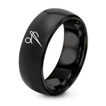 Tungsten Rings for Couples – black tungsten needle threader ring