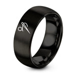 Tungsten Rings for Couples – black tungsten needle threader ring