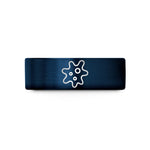 custom engrave couples rings – blue tungsten amoeba wedding band