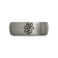 pairs of tungsten bands – gray tungsten amoeba wedding band