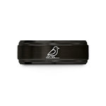 his and hers tungsten bands – black tungsten bird perch wedding band