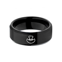 black tungsten comfort rings – black tungsten mezzaluna wedding band