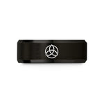 women's tungsten bands simple – black tungsten trinity knot ring wedding band