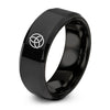 Trinity Knot Ring – Tungsten Wedding Band, 8 mm, Black Comfort-Fit Unisex