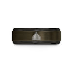 men's tungsten comfort rings – gunmetal & black tungsten equalizer bars wedding band