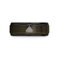 men's tungsten comfort rings – gunmetal & black tungsten equalizer bars wedding band