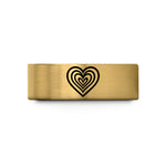 comfort fit rings men – gold tungsten latte art heart wedding band