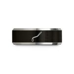 step bevel tungsten ring – black & gray tungsten whammy bar wedding band