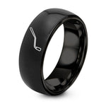 Tungsten Rings for Him – black tungsten whammy bar ring