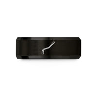 black tungsten ring men – black tungsten whammy bar wedding band