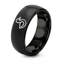 Tungsten Rings for His And Hers – black tungsten duck ring