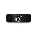 matching couple rings set – black tungsten duck wedding band