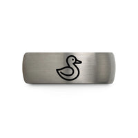 wedding bands for couples – gray tungsten duck wedding band