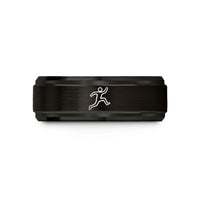 comfort fit tungsten ring – black tungsten jump silhouette wedding band