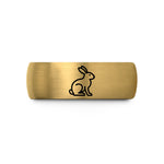 tungsten wedding ring set – black & gold tungsten hare wedding band