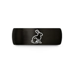 tungsten ring for couples – black & rose gold tungsten hare wedding band