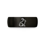 comfort fit tungsten ring – black tungsten hare wedding band