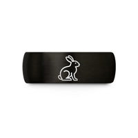 comfort fit tungsten ring – black tungsten hare wedding band