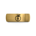 tungsten rings for couples – gold & silver tungsten apple slice leaf wedding band