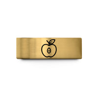 him and her tungsten bands – gold tungsten apple slice leaf wedding band