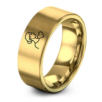 his and hers tungsten rings – gold tungsten cousin heart ring