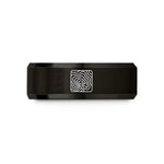unique men’s tungsten bands – black tungsten ocean floor contours wedding band