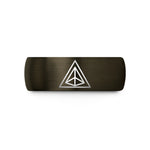 mens and womens tungsten – gunmetal & black tungsten triangulation lines wedding band