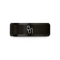 comfort fit wedding bands – black tungsten usb c cable wedding band
