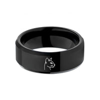 comfort fit tungsten band – black tungsten siamese icon wedding band