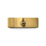 her tungsten wedding band – gold tungsten skull dripping candle wedding band