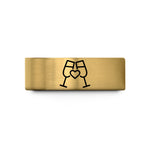 comfortable tungsten ring him – gold tungsten champagne toast wedding band