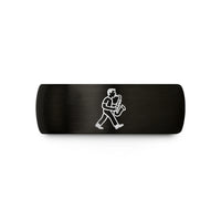 tungsten carbide ring him – black & gold tungsten saxophone player marching wedding band