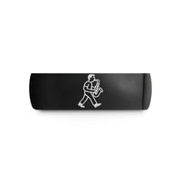 men's black gold ring – black tungsten saxophone player marching wedding band