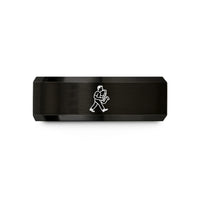 engraved tungsten ring him – black tungsten saxophone player marching wedding band