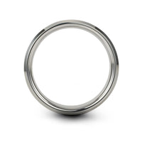 engraved men's steel ring – cadillac trapeze table engraving on silver tungsten wedding band