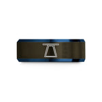 gray tungsten men's ring – gunmetal & blue tungsten cadillac trapeze table wedding band