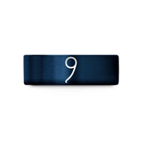 gunmetal tungsten men's ring – black & blue tungsten semicolon wedding band