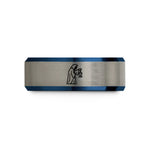 men's tungsten wedding bands – black & blue & gray tungsten the hermit wedding band