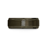tungsten carbide men's ring – gunmetal & rose gold tungsten bacon strips wedding band