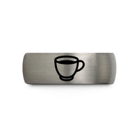 tungsten mens wedding band – gray tungsten espresso cup wedding band